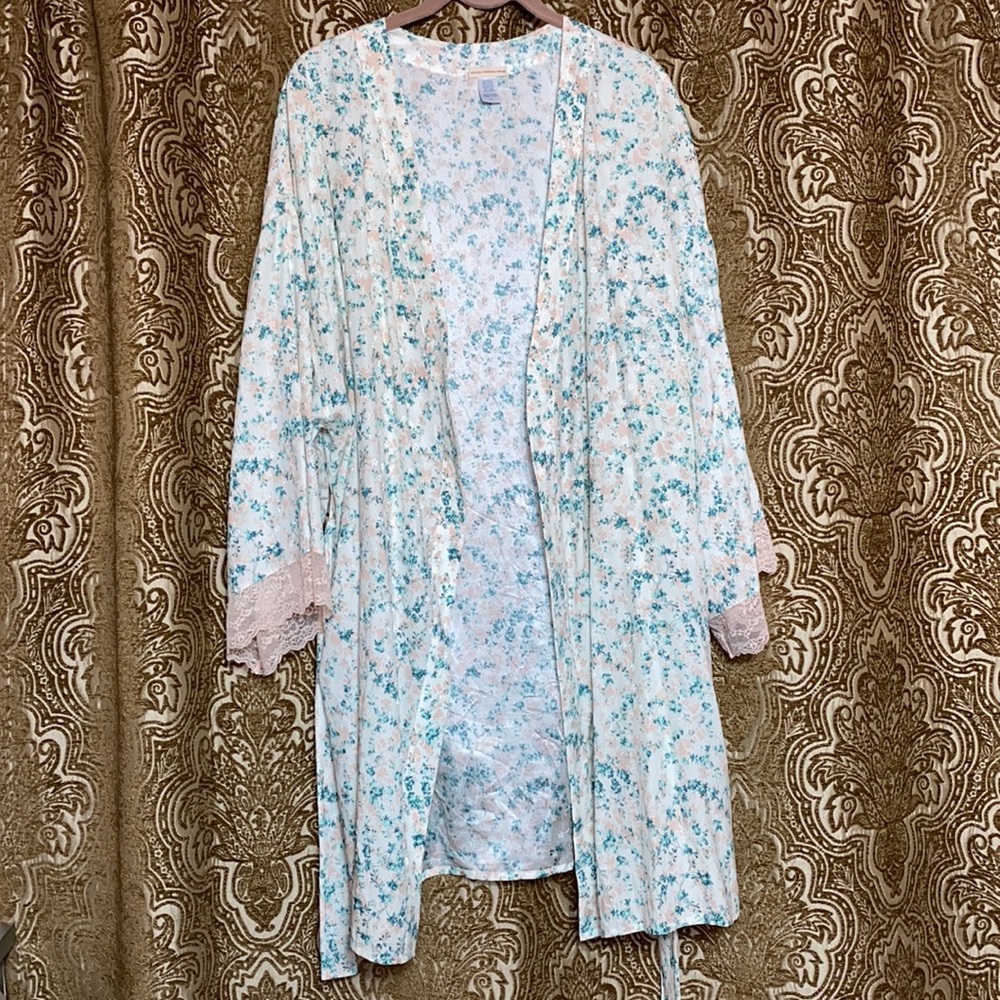•SILK• Eberjey x Rebecca Taylor Lily Kimono Robe - Picture 6 of 10
